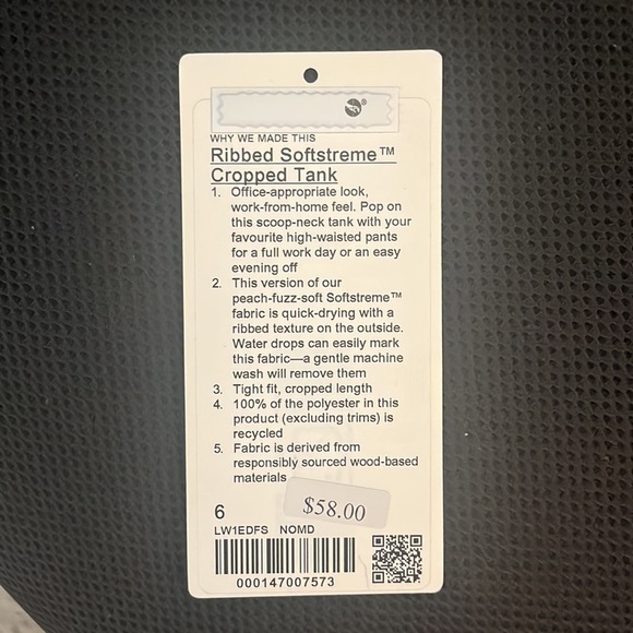 Lululemon Softstreme Ribbed Crop Tank in Nomad - Picture 4 of 4